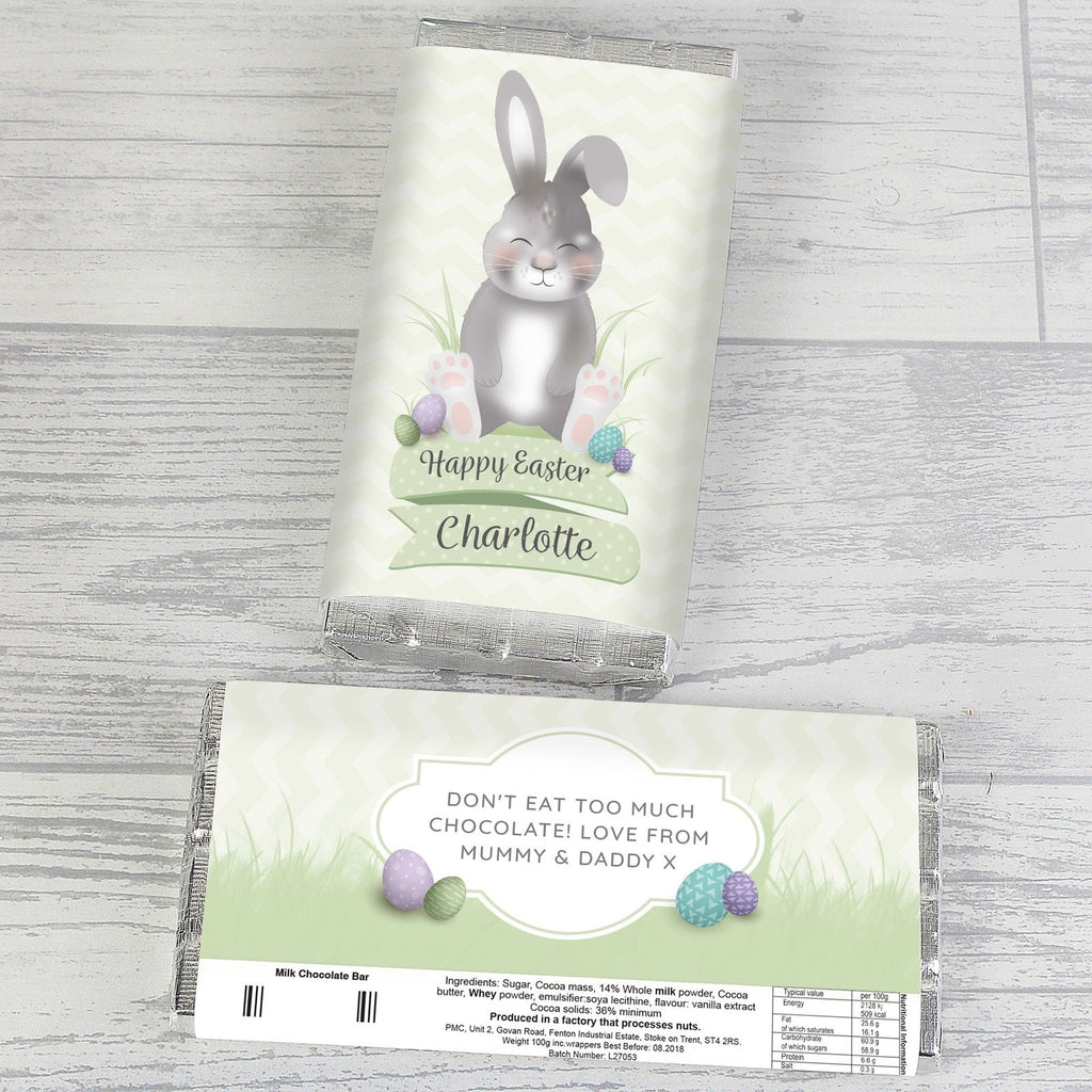 Personalised Easter Bunny Chocolate Bar