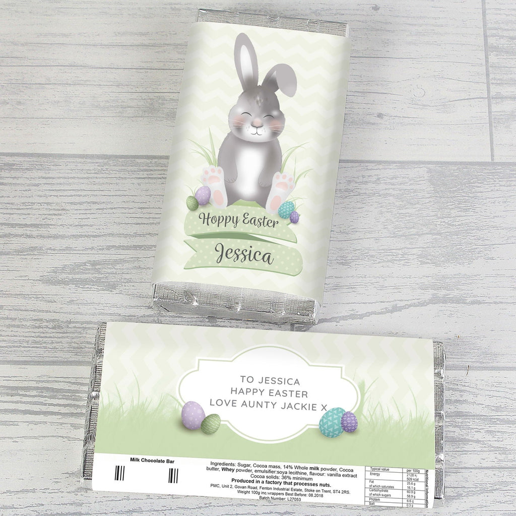 Personalised Easter Bunny Chocolate Bar