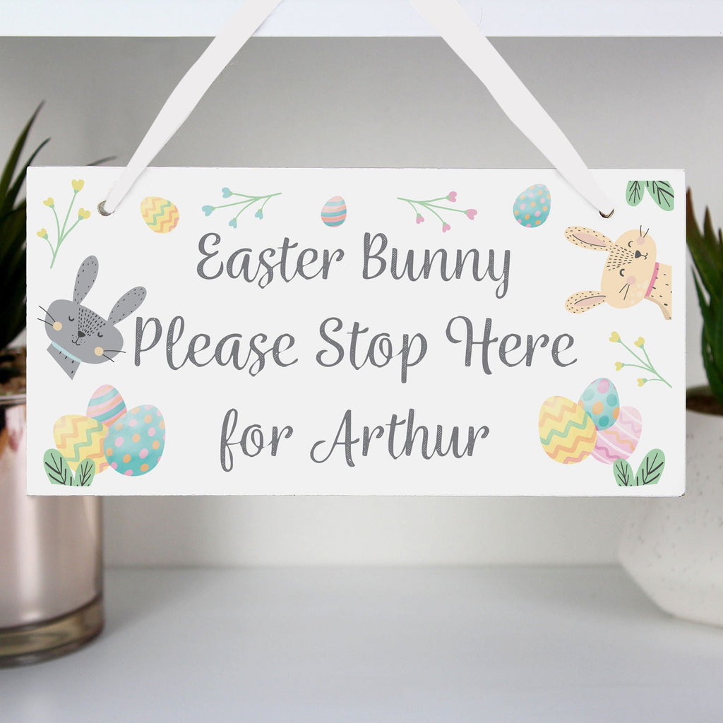 Personalised Easter Springtime Wooden Sign