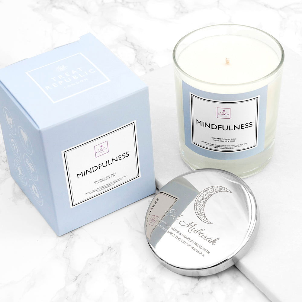 Personalised Eid Mubarak Mindfulness Scented Candle