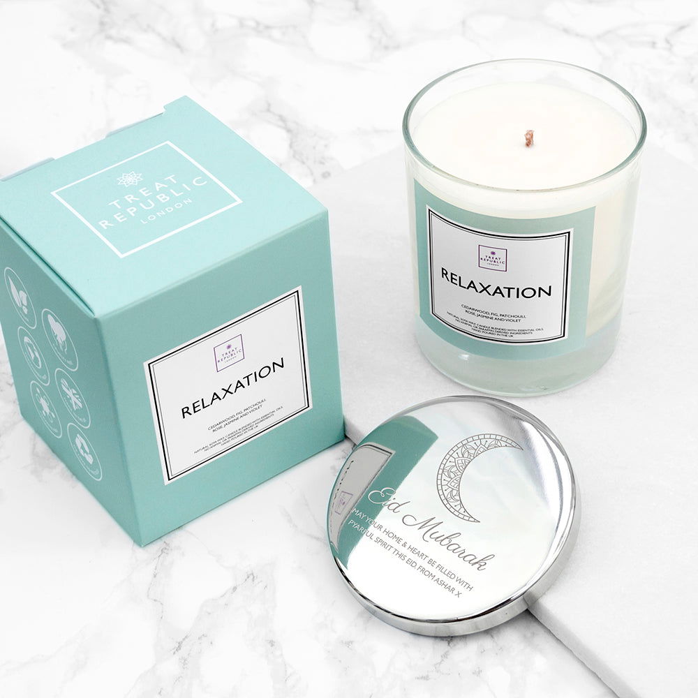 Personalised Eid Mubarak Relaxation Scented Candle