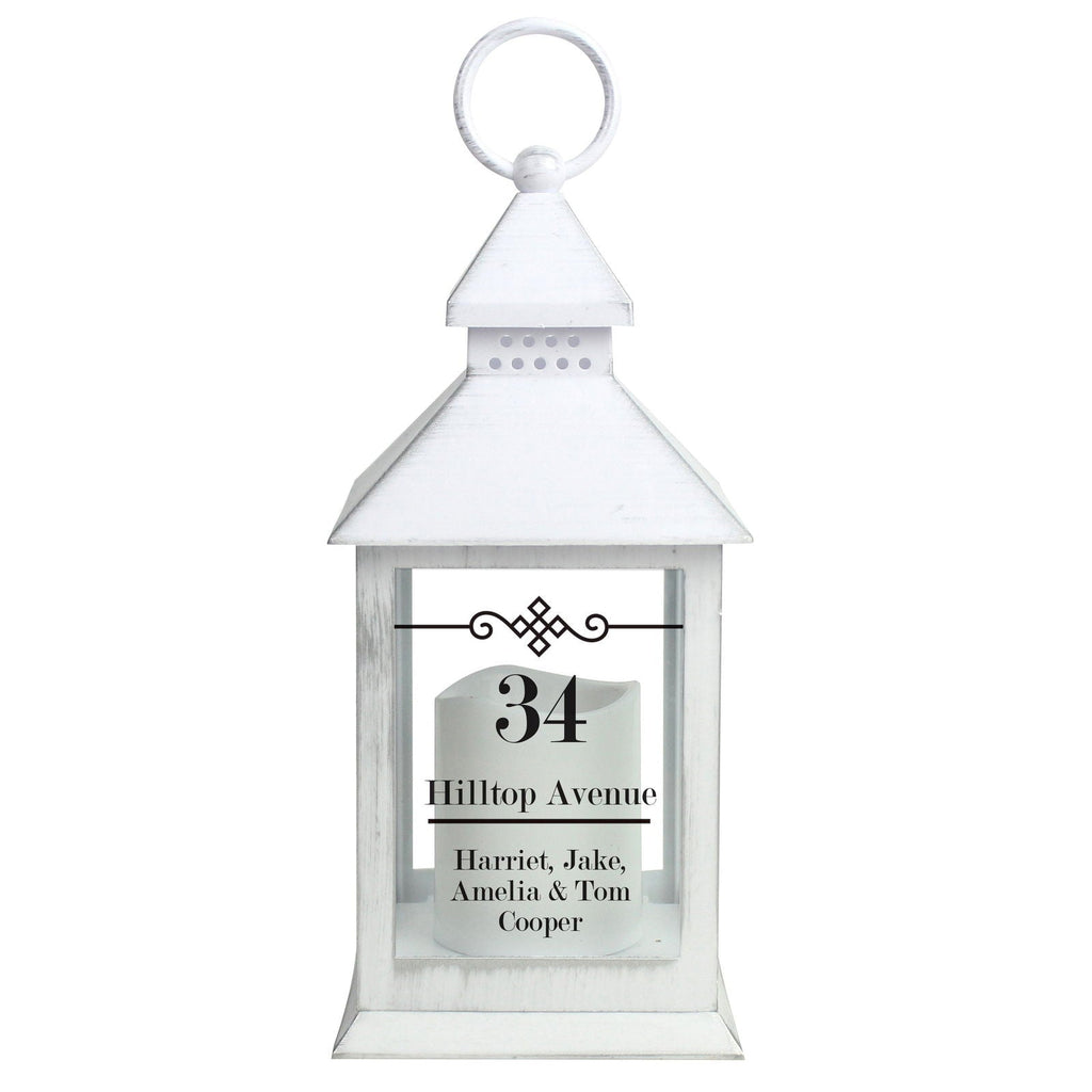 Personalised Elegant Diamond White Lantern