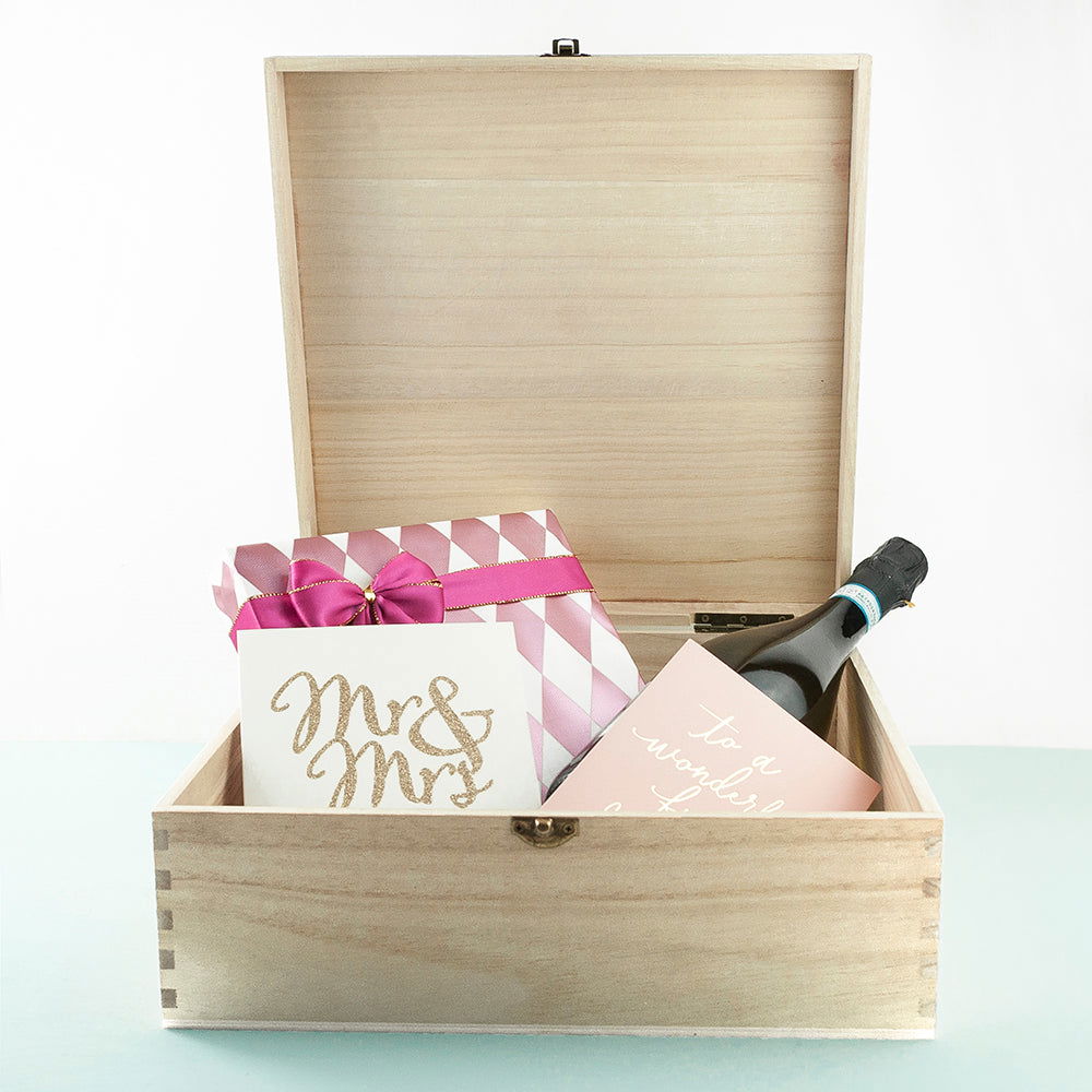 Personalised Elegant Wedding Keepsake Box