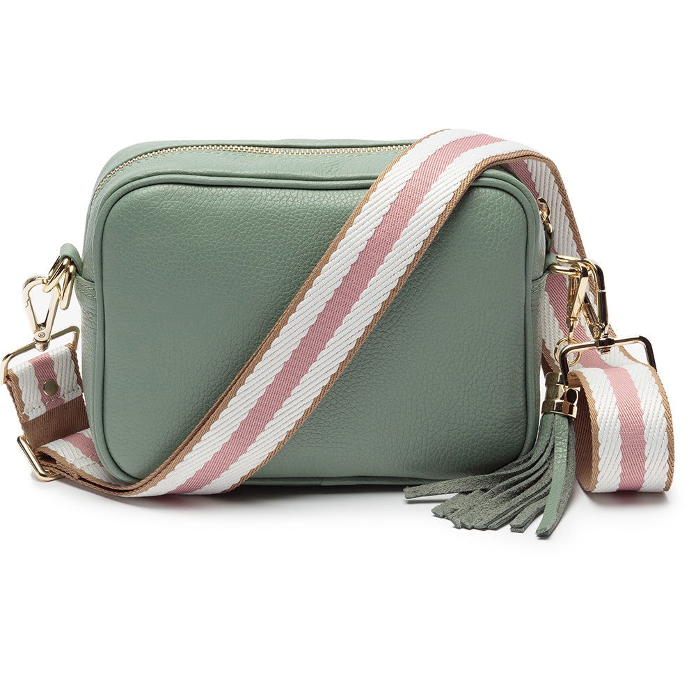 Personalised Elie Beaumont Mint Bag With Biscuit Strap