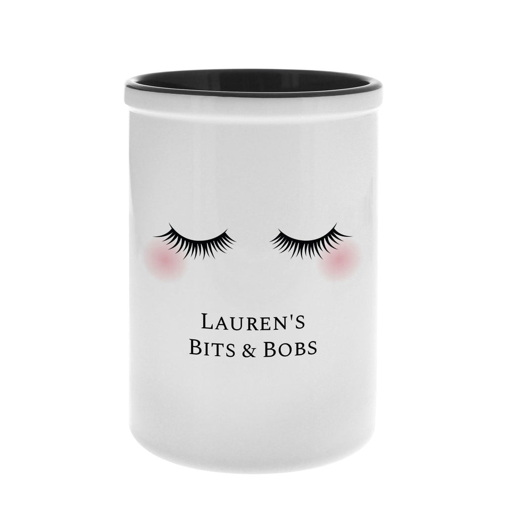 Personalised Eyelashes Ceramic Storage Pot