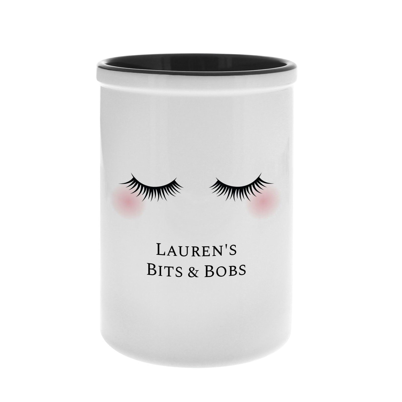 Personalised Eyelashes Ceramic Storage Pot