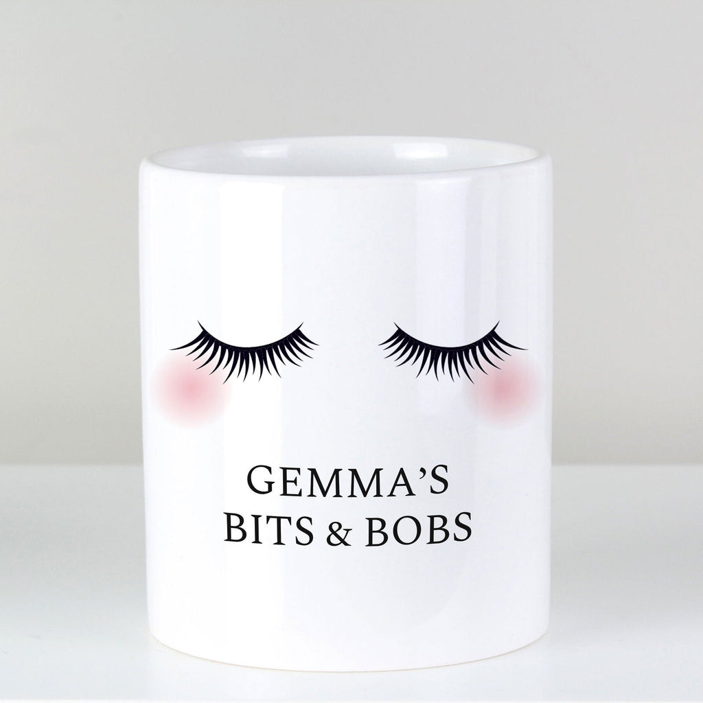 Personalised Eyelashes Ceramic Storage Pot