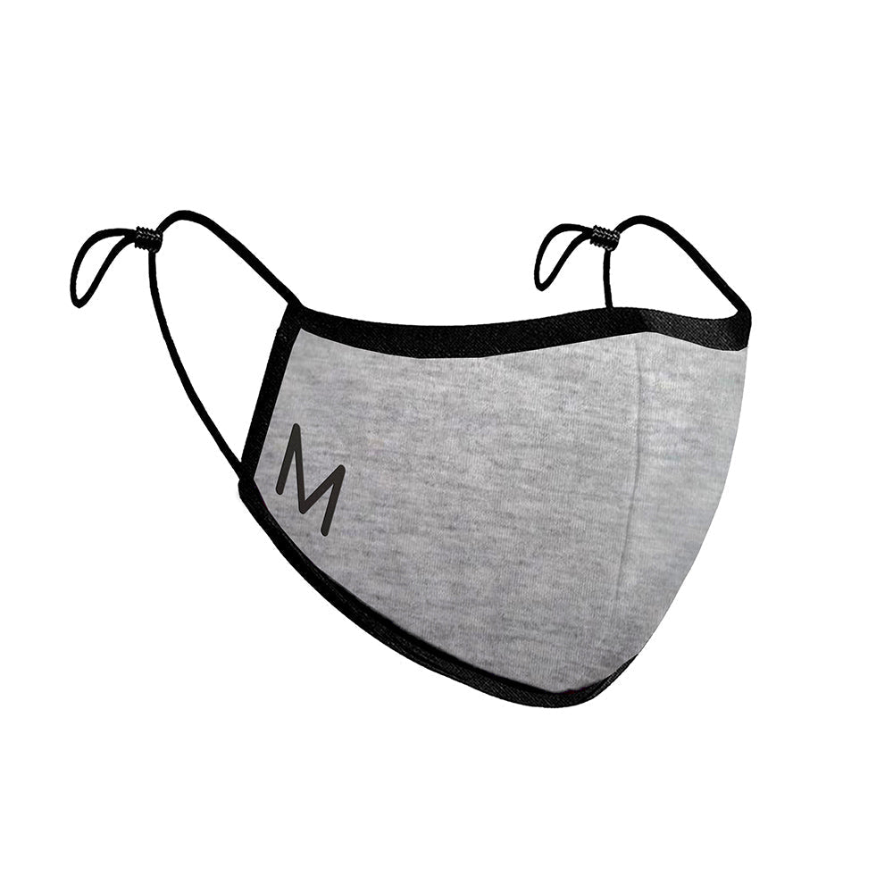Personalised Face Covering In Grey
