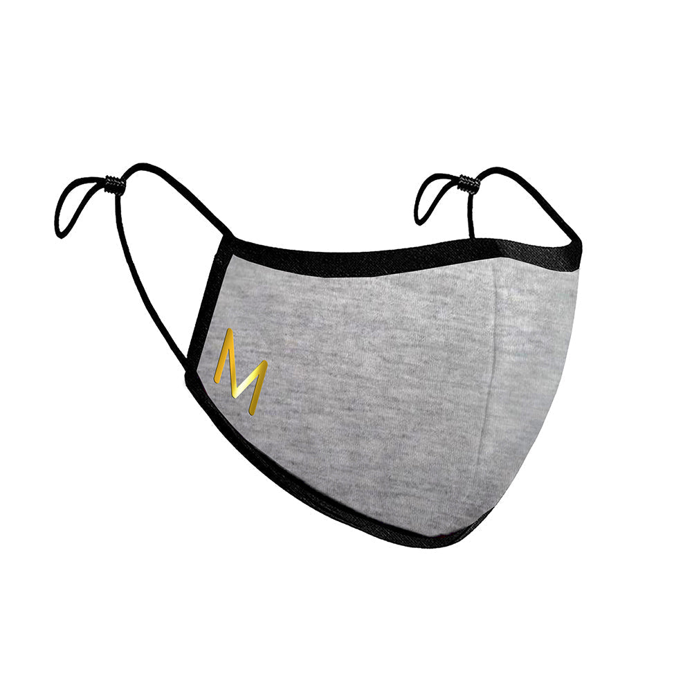 Personalised Face Covering In Grey