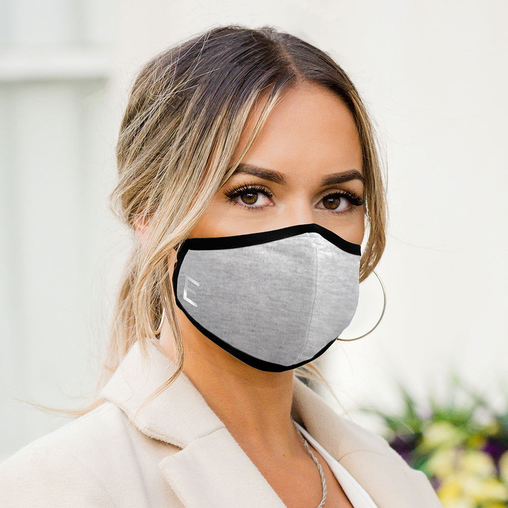 Personalised Face Covering In Grey