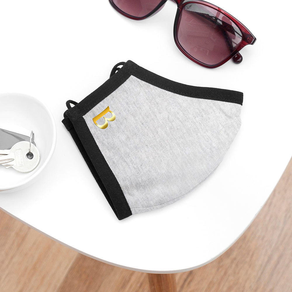 Personalised Face Covering In Grey