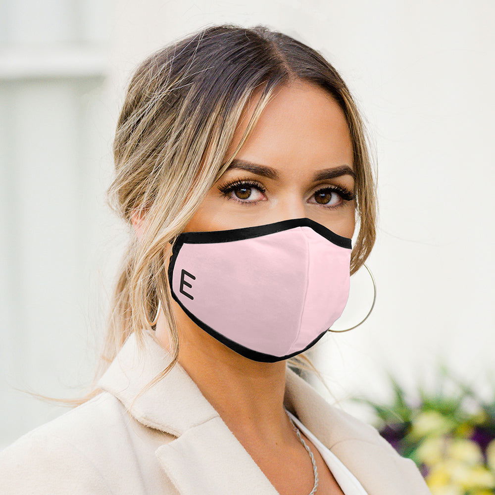 Personalised Face Covering In Rose