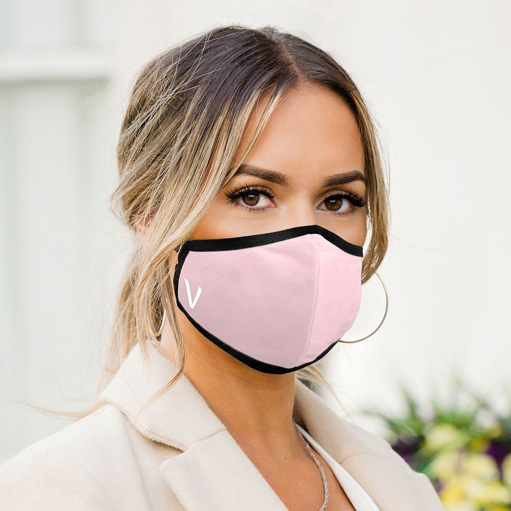 Personalised Face Covering In Rose
