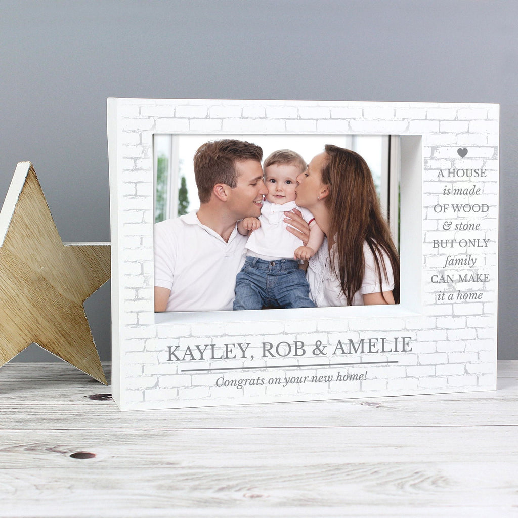 Personalised Family 7x5 Inch Landscape Box Photo Frame