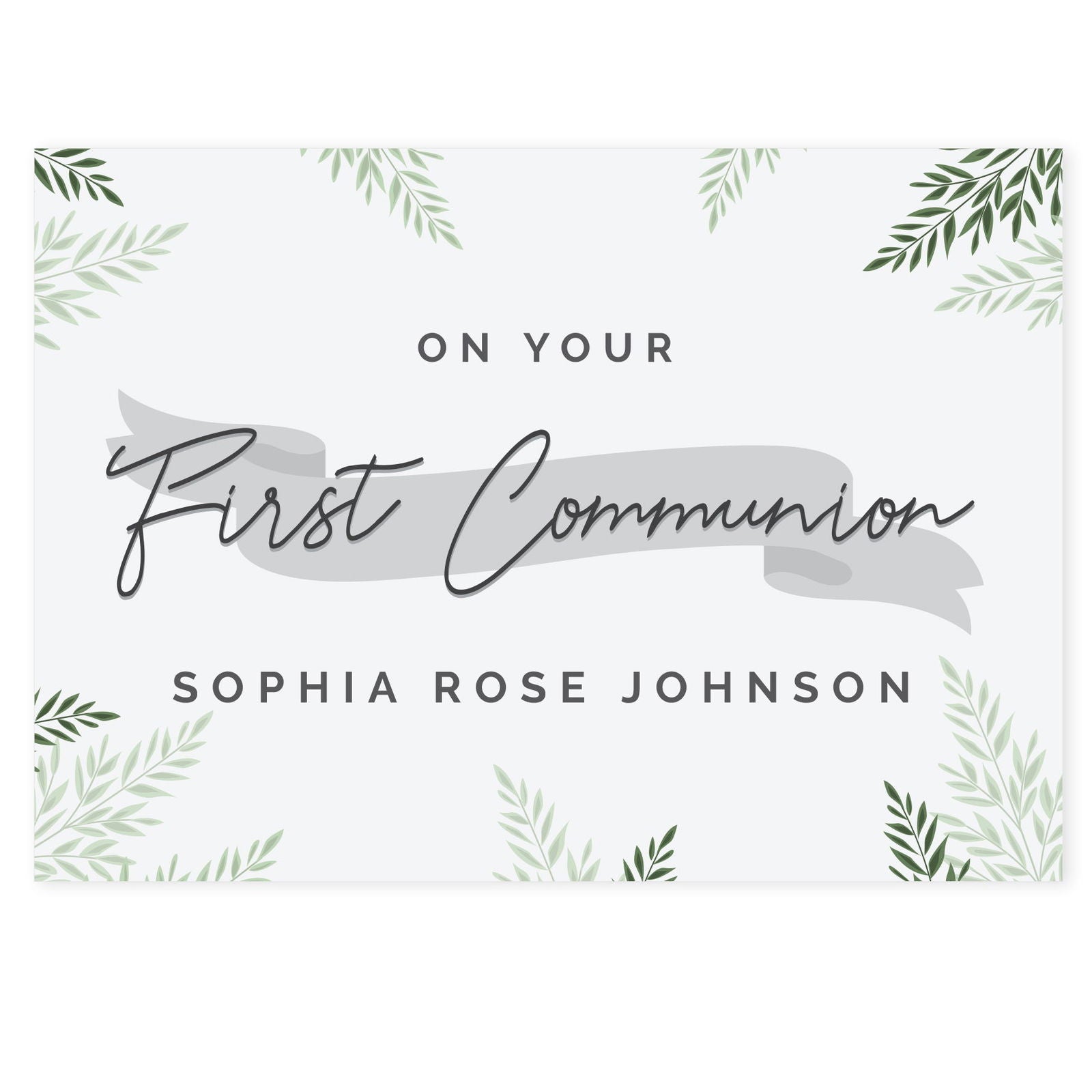 Personalised First Communion Card