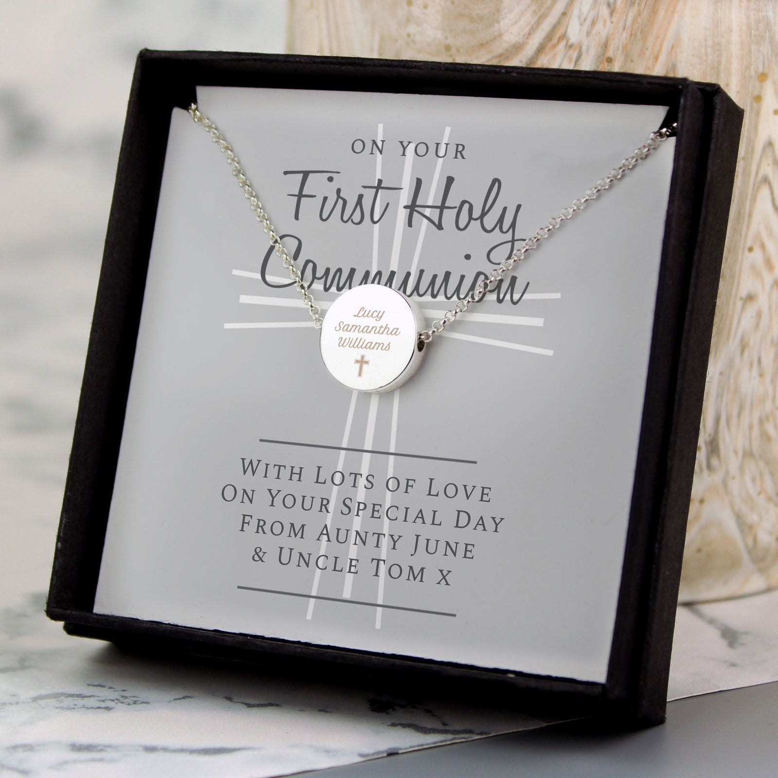 Personalised First Holy Communion Necklace Box