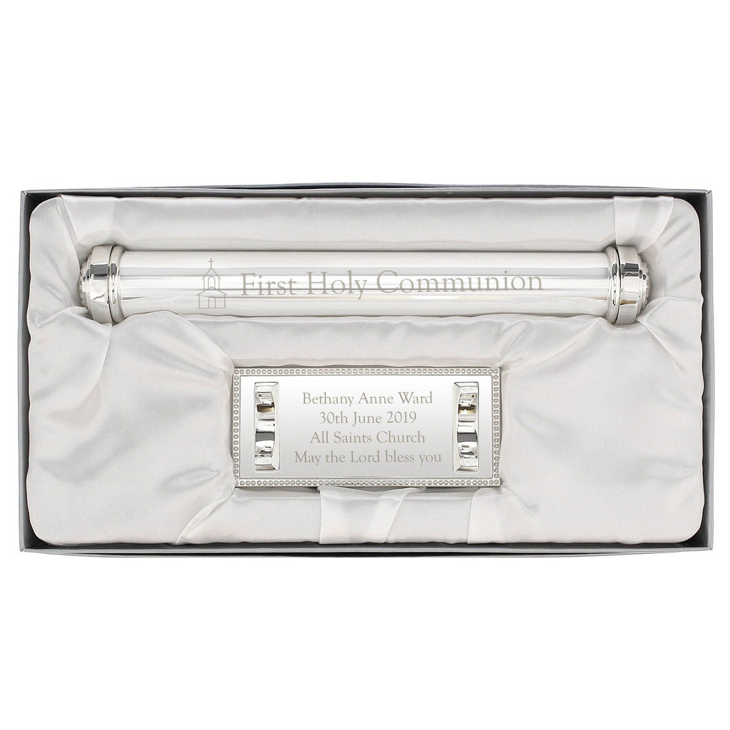 Personalised First Holy Communion Silver Plated Certificate Holder