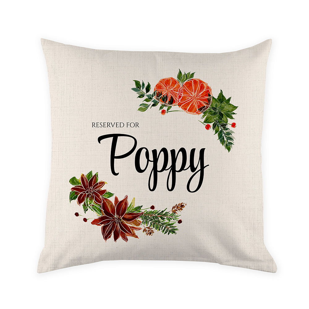 Personalised Floral Reserved For Cushion Cover