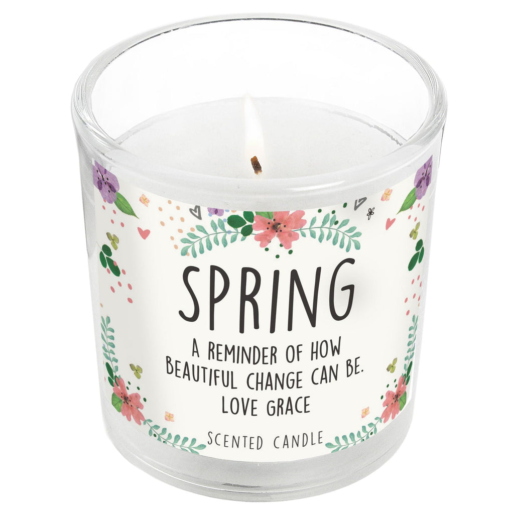 Personalised Floral Scented Jar Candle