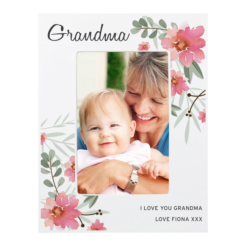 Personalised Floral Sentimental 6x4 Inch Wooden Photo Frame