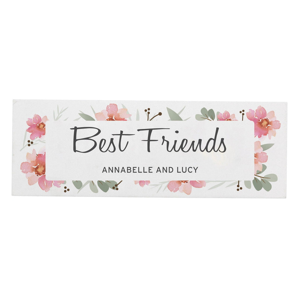 Personalised Floral Sentimental Wooden Block Sign