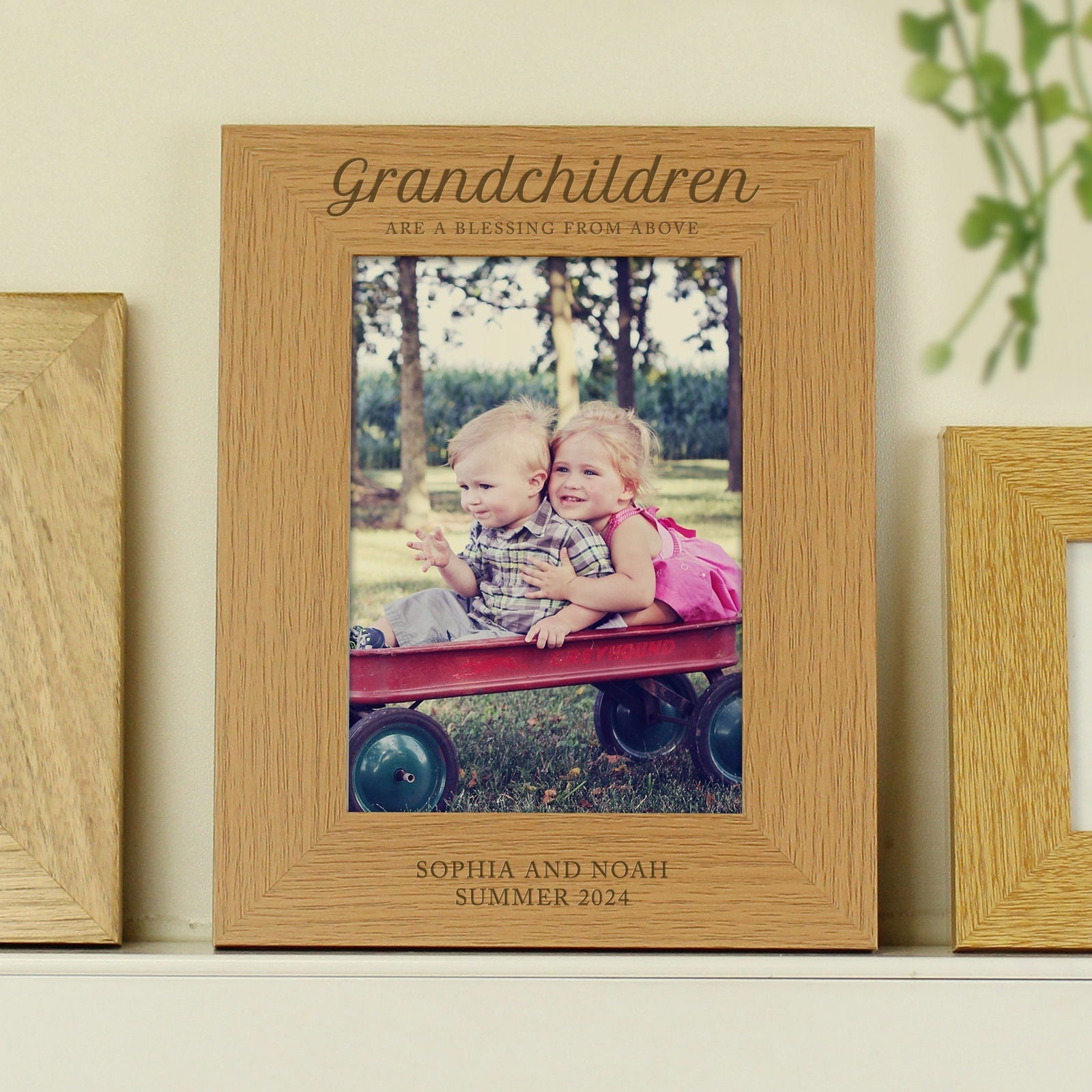 Personalised 'Grandchildren Are A Blessing' 5x7 Inch Wooden Photo Frame