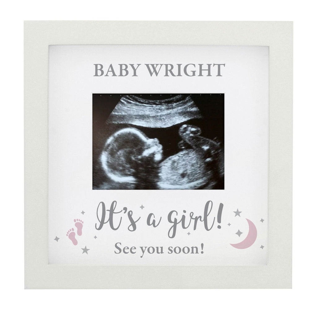 Personalised 'It's A Girl' Baby Scan Frame