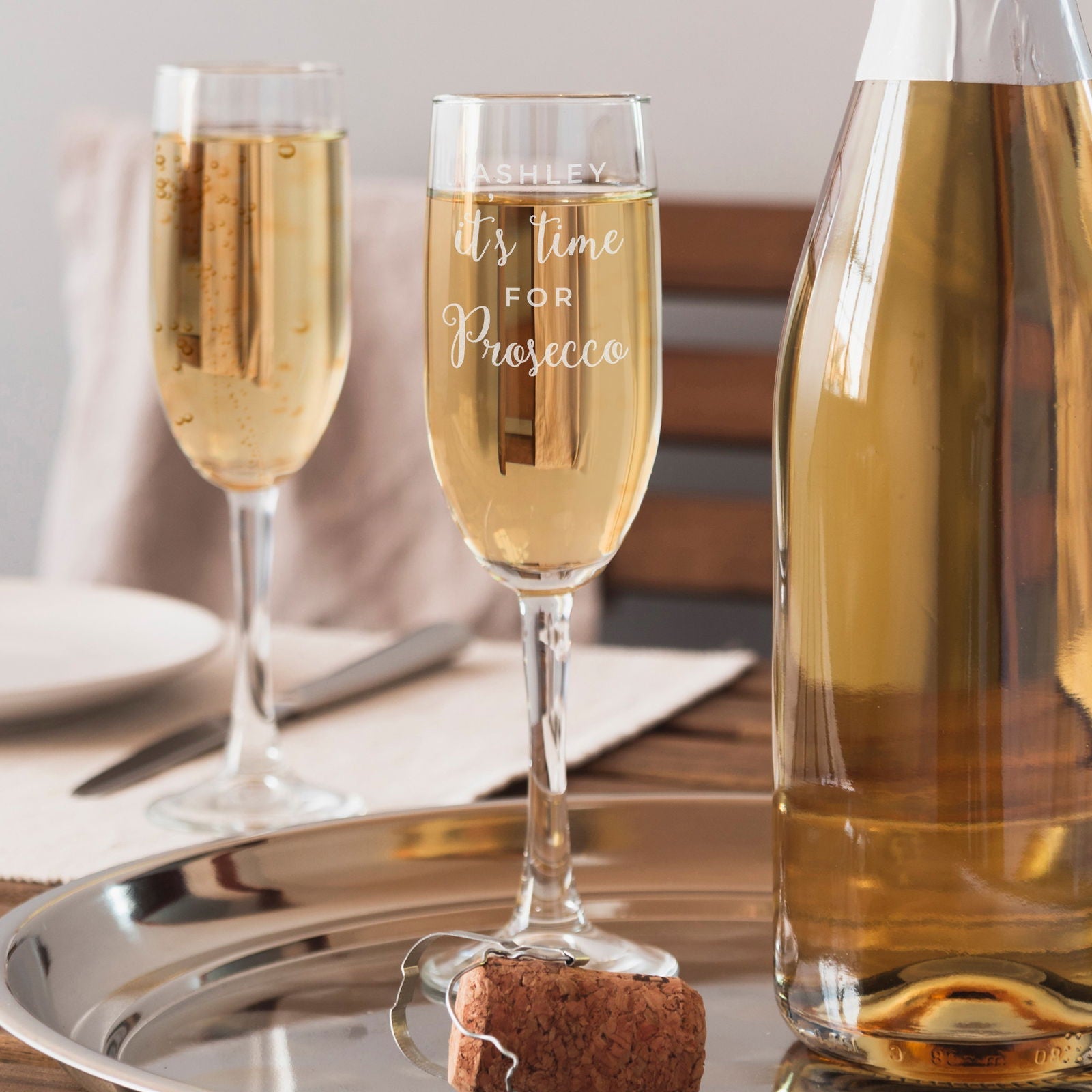 Personalised 'It's Time For Prosecco' Flute
