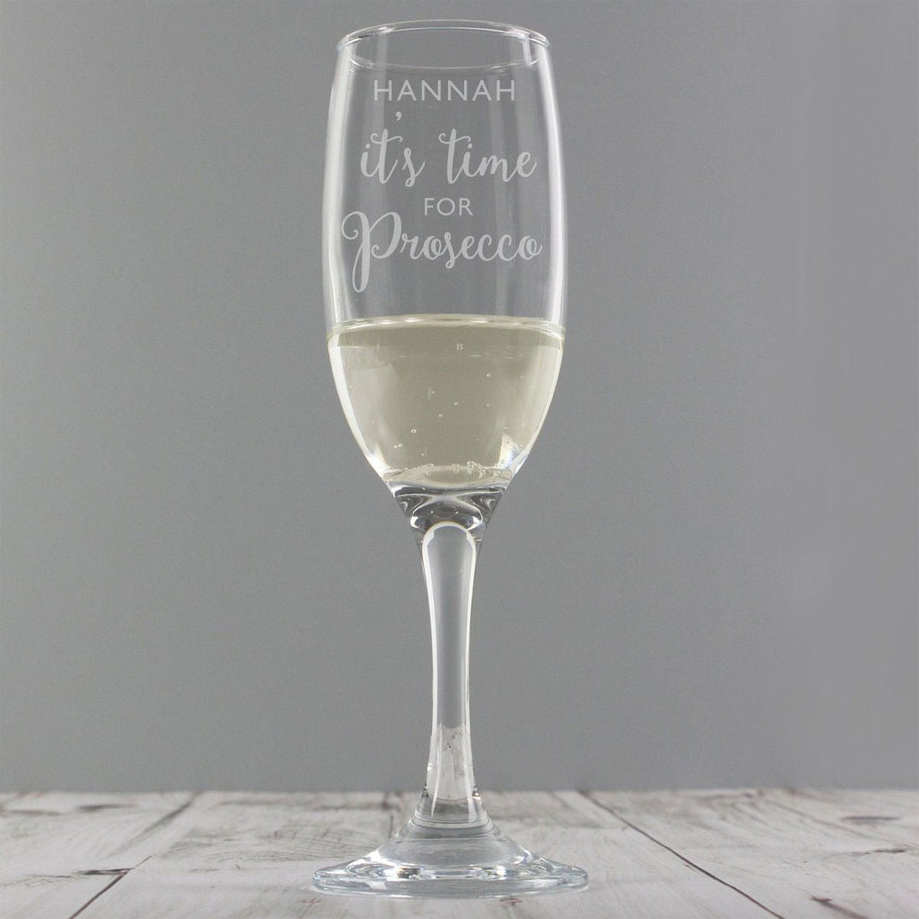 Personalised 'It's Time For Prosecco' Flute