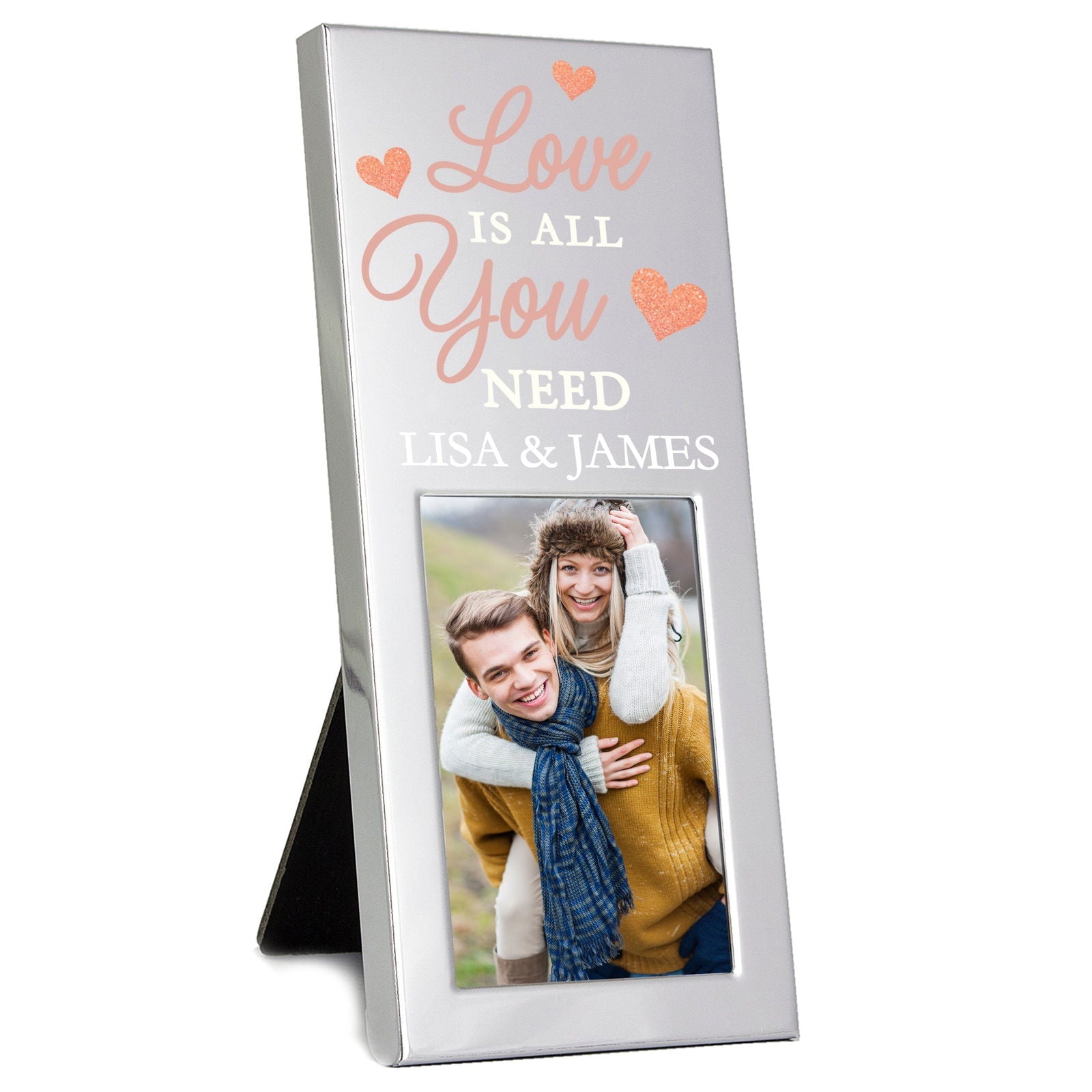 Personalised 'Love Is All You Need' 2x3 Inch Photo Frame