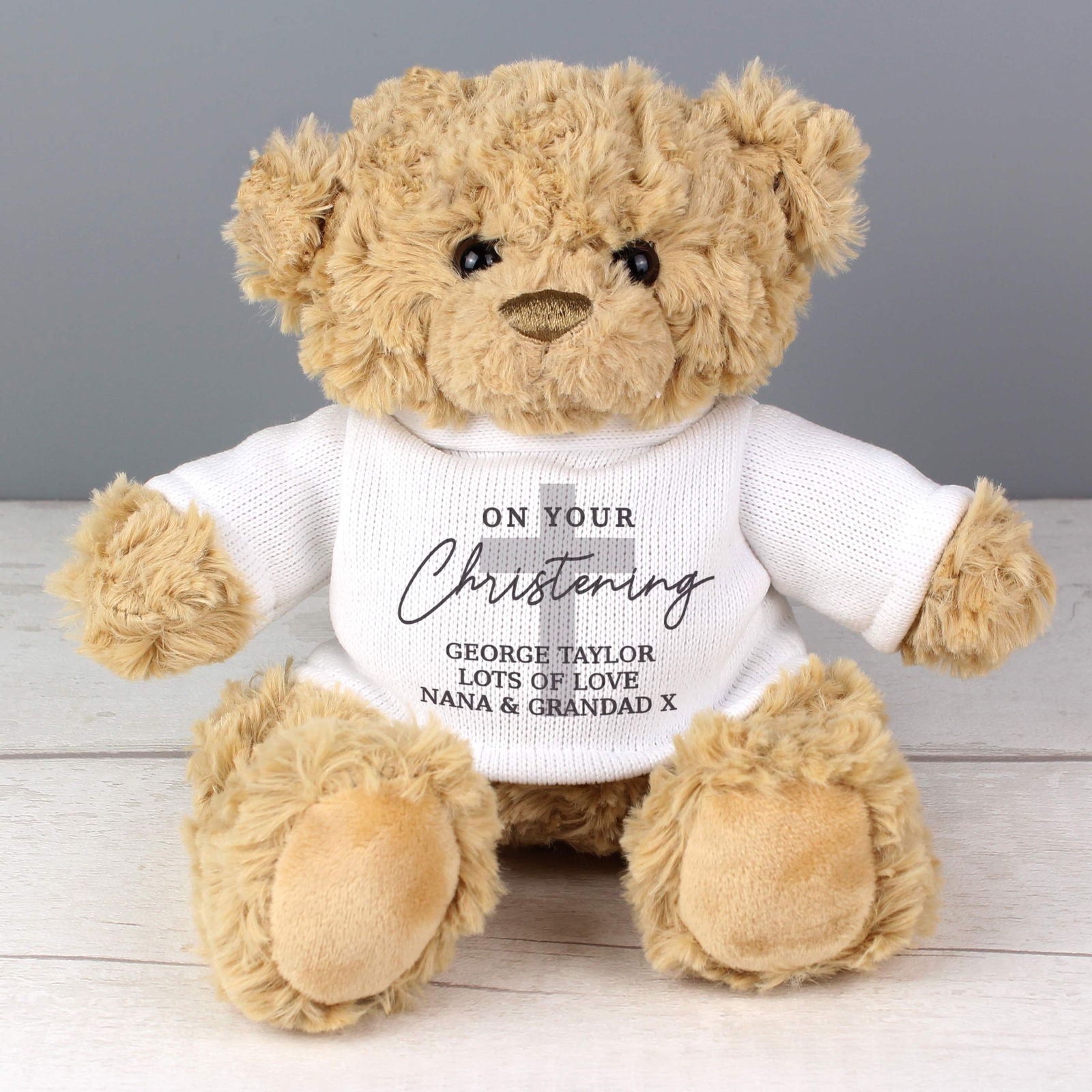 Personalised 'On Your Christening' Teddy Bear
