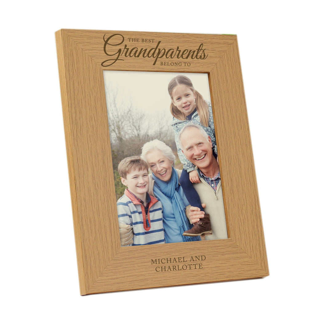 Personalised 'the Best Grandparents' 5x7 Inch Wooden Photo Frame
