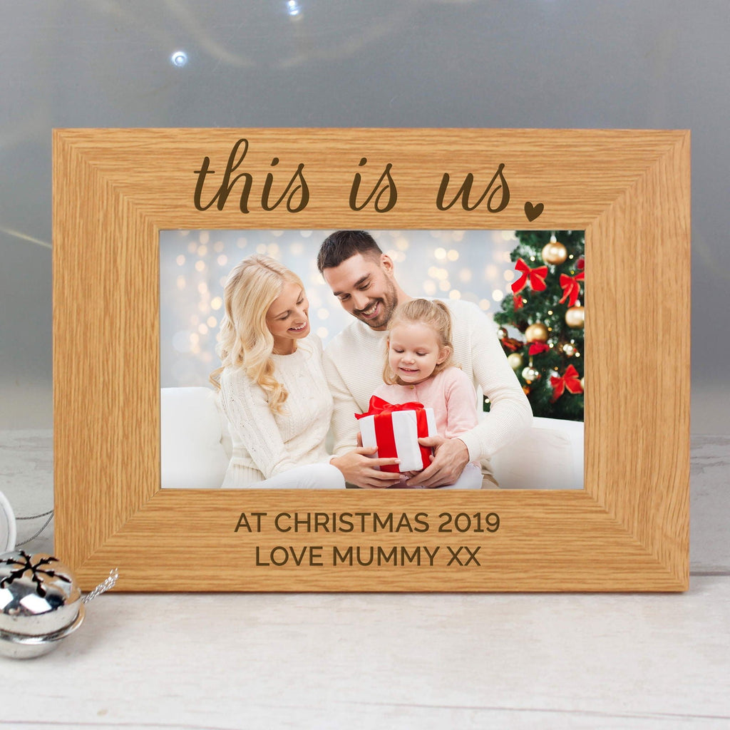 Personalised 'this Is Us' 4x6 Inch Landscape Wooden Photo Frame