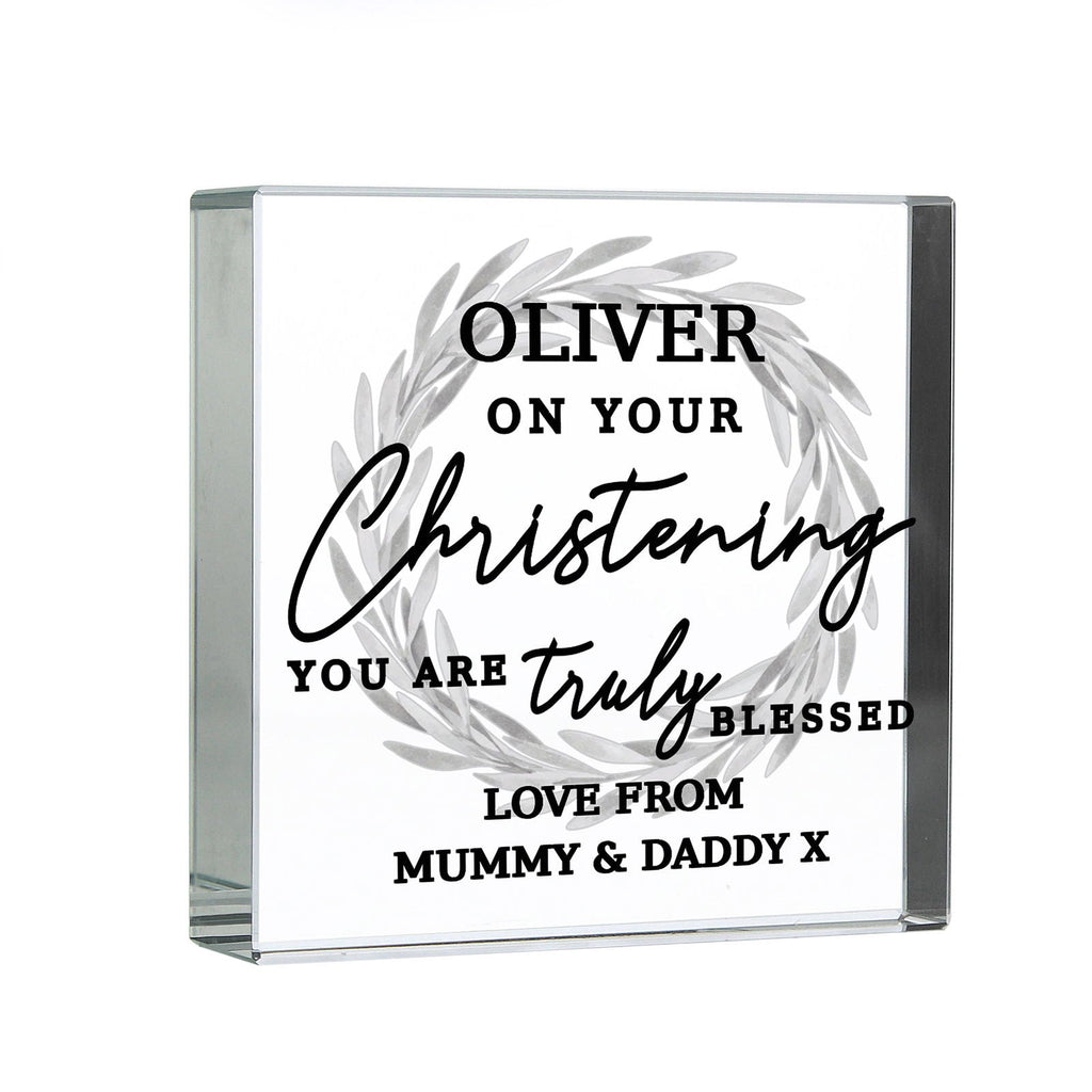 Personalised 'Truly Blessed' Large Crystal Token