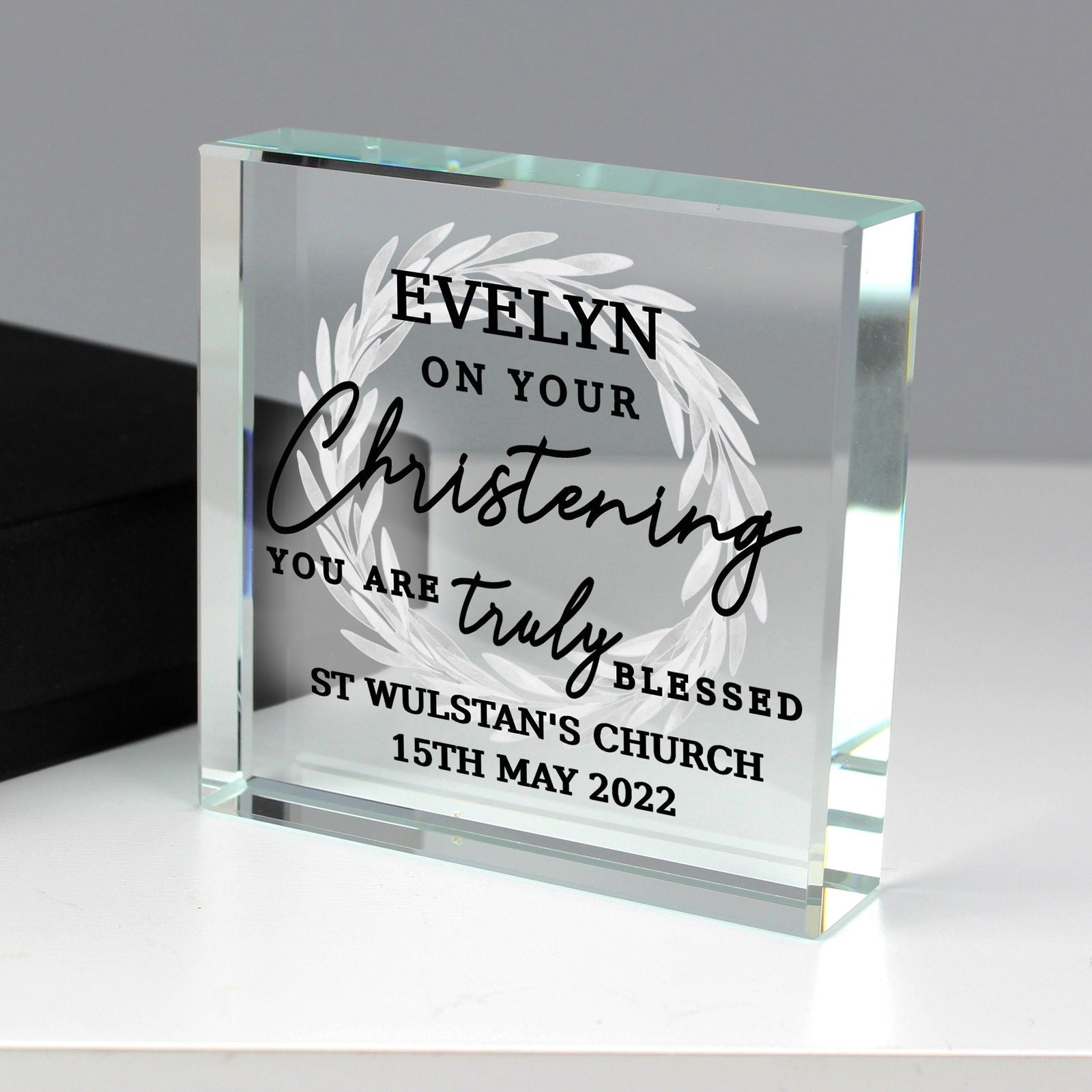 Personalised 'Truly Blessed' Large Crystal Token
