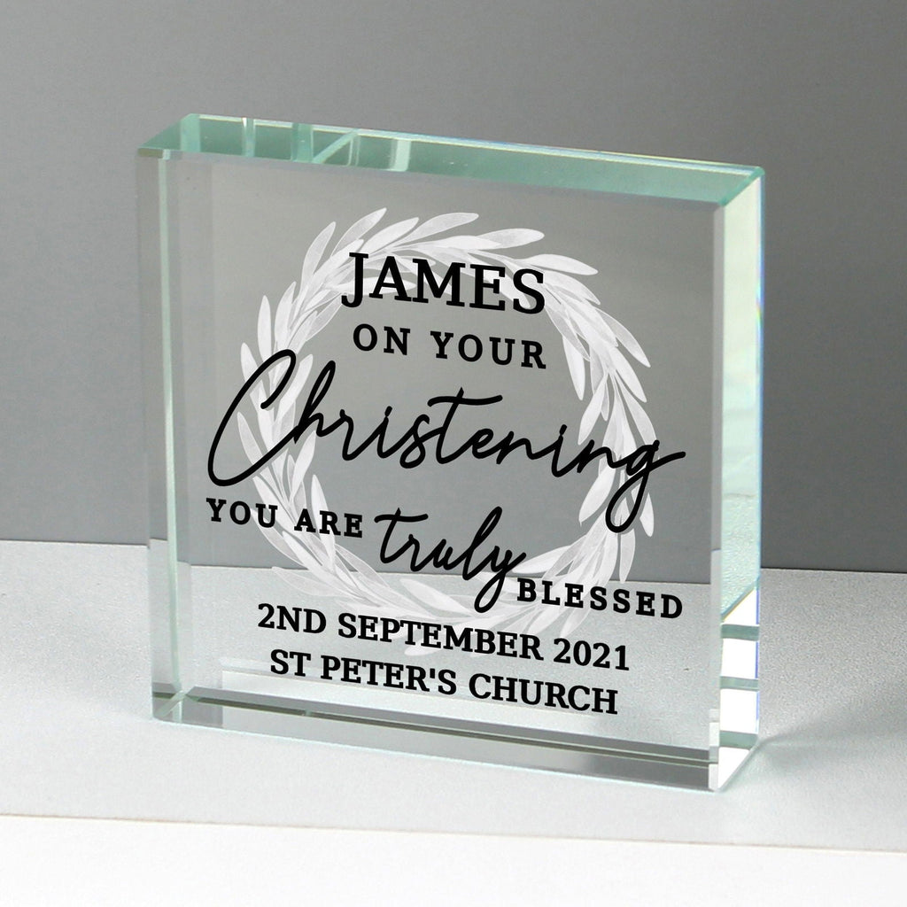 Personalised 'Truly Blessed' Large Crystal Token