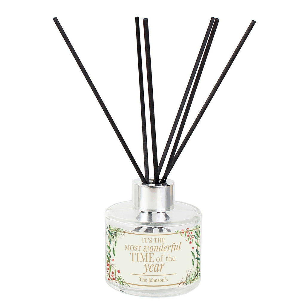 Personalised 'Wonderful Time Of The Year' Christmas Reed Diffuser