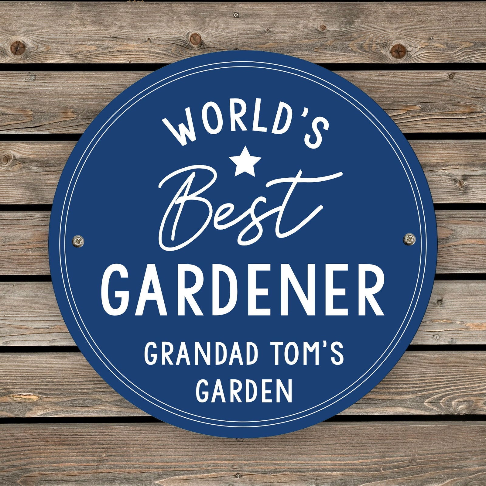 Personalised 'Worlds Best' Blue Plaque