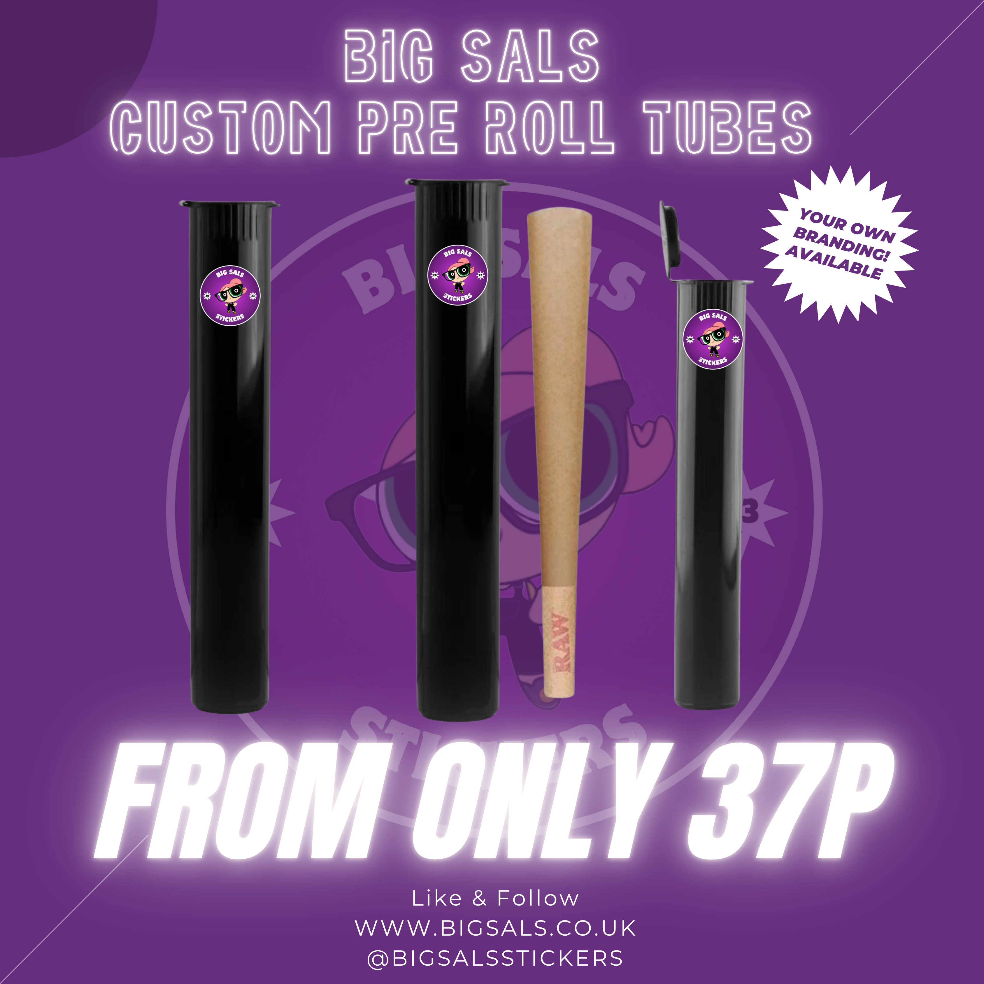 Extra Wide Smell-Proof Doob Tubes – Custom & Blank Rollie Storage (Bulk Available)
