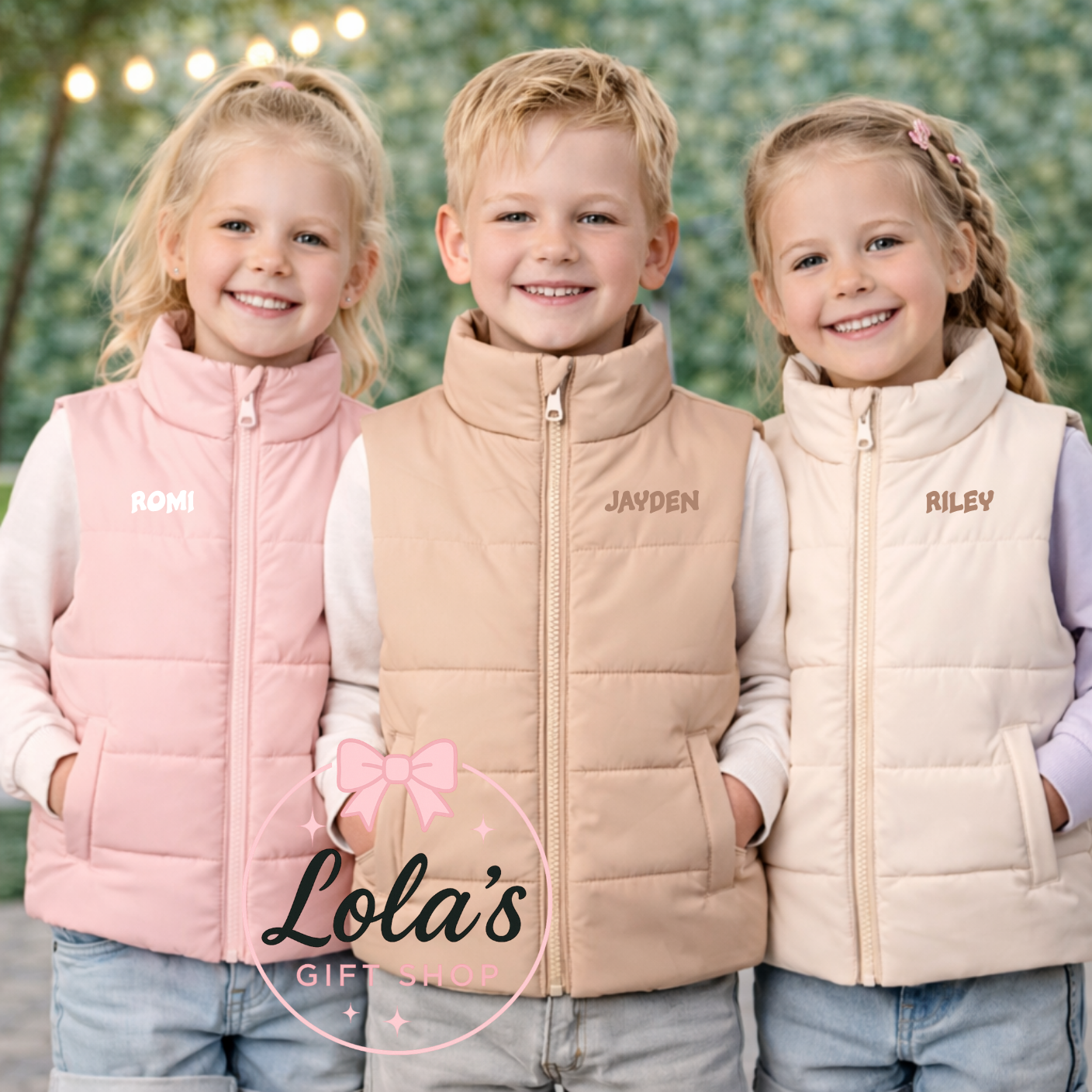 Personalised padded gilets