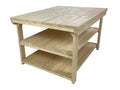 Rotem Wooden Kiln-Dry Workbench Depth-4ft With Double Shelf