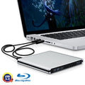 USB 3.0 Aluminum Alloy Portable DVD / CD Rewritable Blu-ray Drive for 12.7mm SATA ODD / HDD, Plug and Play, Blu-ray Drive (Silver), Blu-ray Drive (Red)