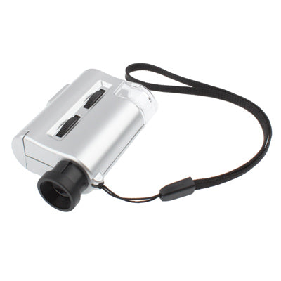 Pocket 30X-60X Microscope with 2-LED Lights / Money Detector Light, 30X-60X