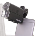 60X-100X Times Phone Microscope Clip Magnifying Jewelry Loupe With LED Light, 60X-100X Clip