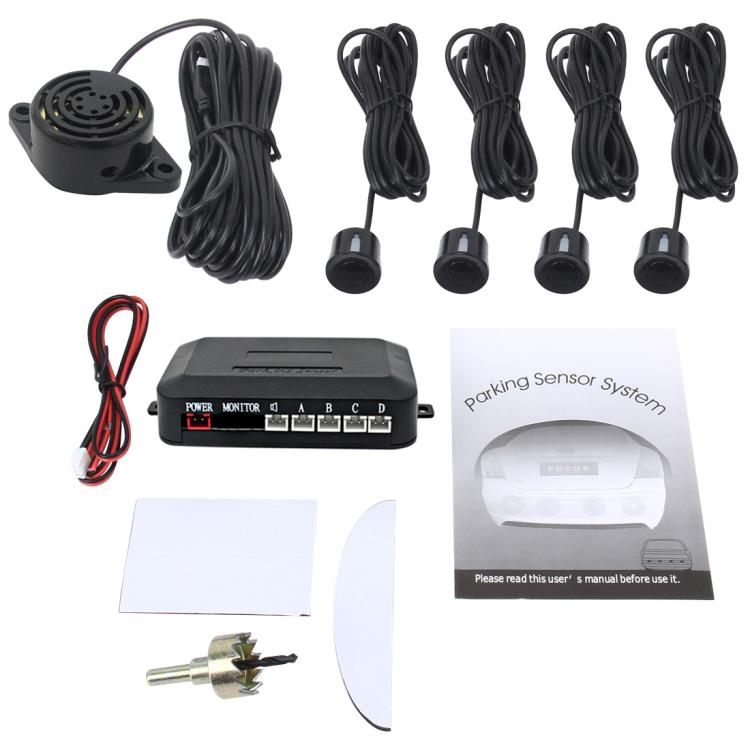 Auto Electromagnetic Back-Up Parking 4 x Sensors, Detecting Distance: 0-2m, Back-Up Parking Sensor
