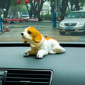Universal Car Truck Lucky Beagle Dog Doll Shake Head Ornament Vehicle Decor Toy Piggy Bank, with Double Sided Tape, Lucky Beagle
