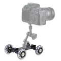 Floor Table Video Slider Track Dolly Car for DSLR Camera , Black