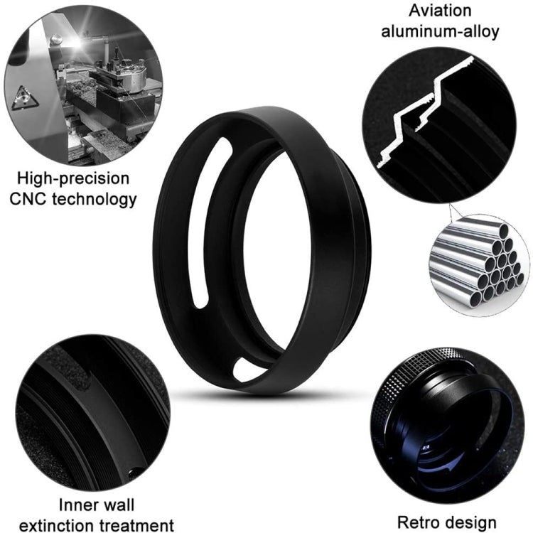 52mm Metal Vented Lens Hood for Leica, 52mm