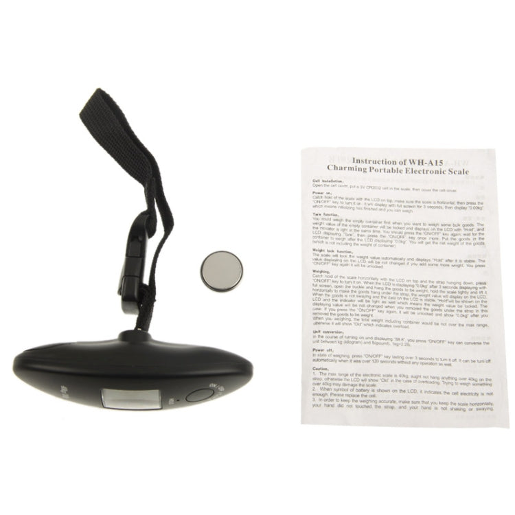 40kg x 100g LCD Electronic Travel Luggage Weight Scale (WH-A15), WH-A15