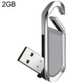 2GB Metallic Keychains Style USB 2.0 Flash Disk (Grey), 2GB (Grey)